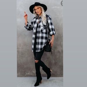 Paxon Plaid Button Down Shacket
